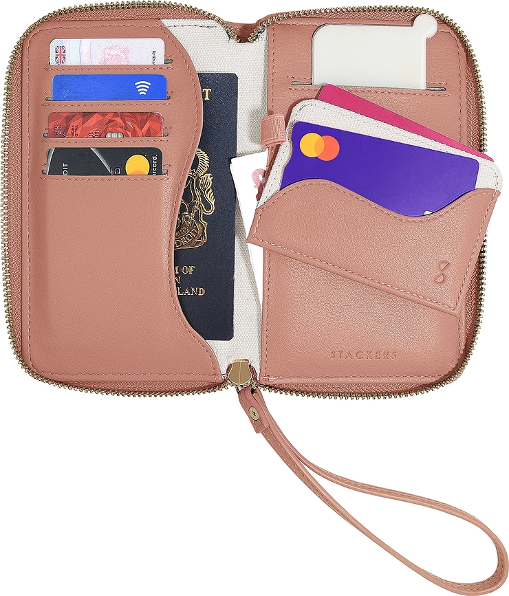 Cartera de mujer Stackers Wave, con tarjetero y espejo