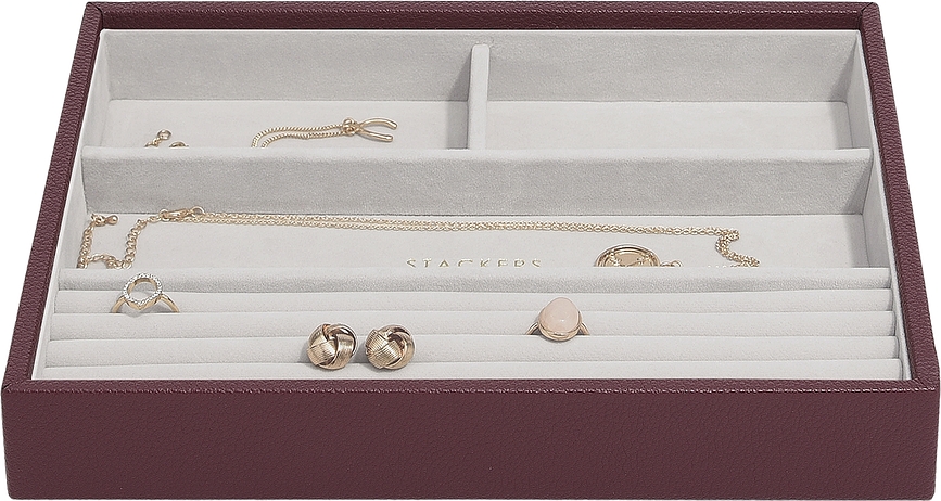 Classic Stackers Κοσμηματοθήκη, με 4 θήκες, μπορντό