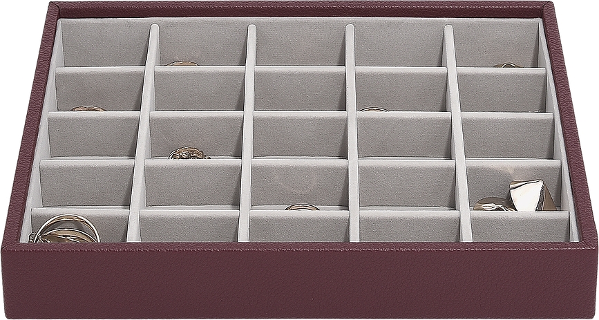 Classic Stackers Kutija za nakit s 25 pretinaca bordo