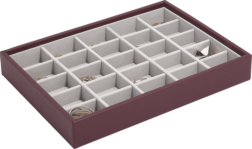 Classic Stackers Kutija za nakit s 25 pretinaca bordo