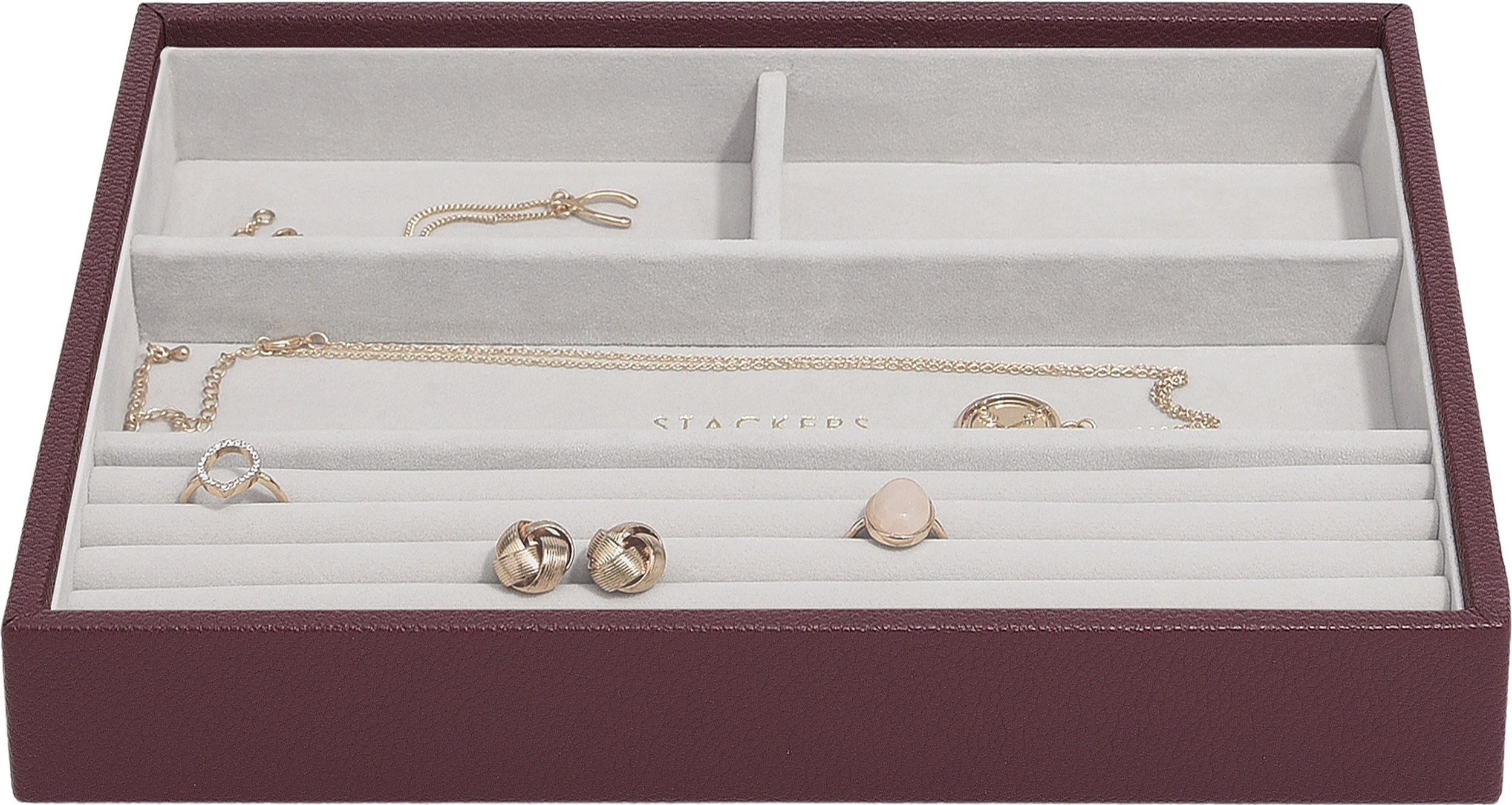 Classic Stackers Schmuckkästchen 4 Fächer, bordeauxrot