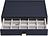 Cofanetto per gioielli Stackers Pebble 20 scomparti classic blu con cassetto