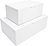 Cutii pentru depozitare Stackers Pebble cu 3 compartimente,cu 3 compartimente albe 2 buc.