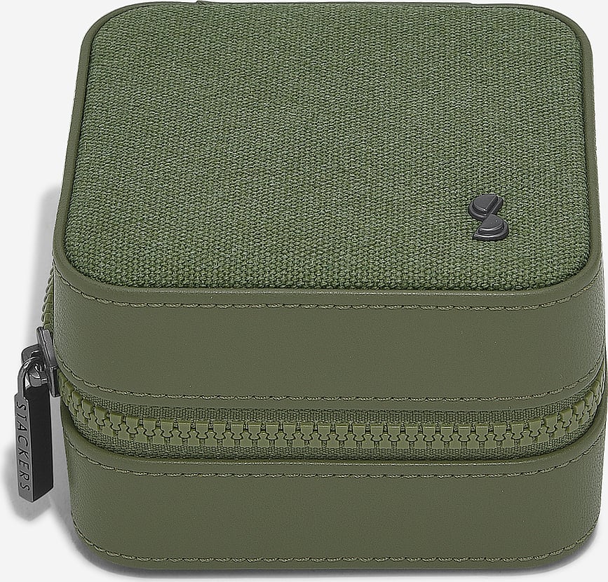 Estuche de viaje para joyas y reloj Stackers Canvas, naranja