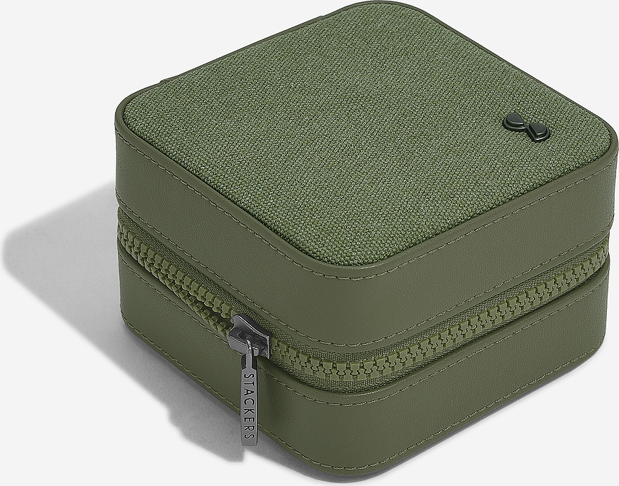 Estuche de viaje para joyas y reloj Stackers Canvas, naranja