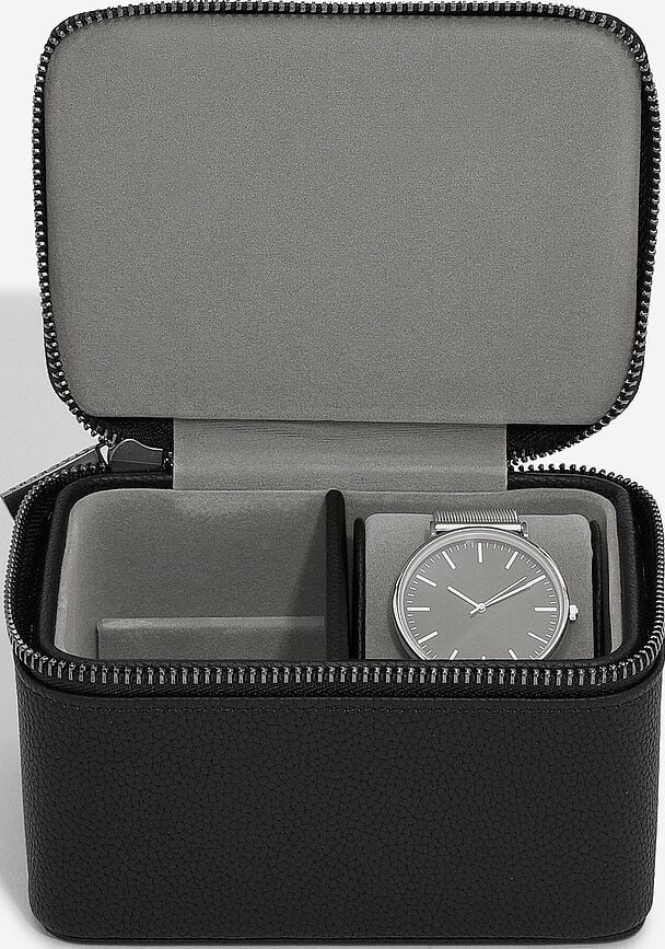 Estuche de viaje para relojes y gemelos Stackers, negro