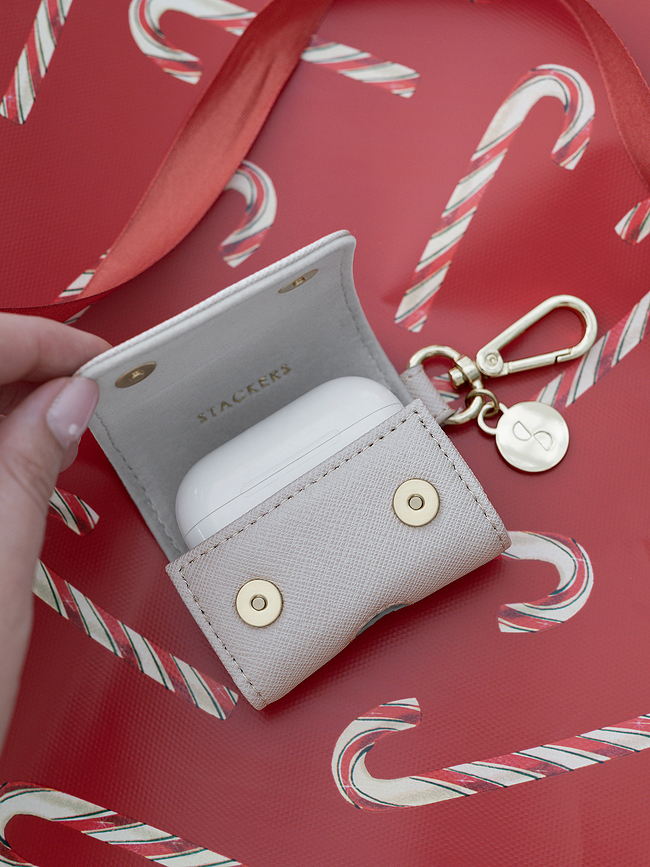 Estuche para Auriculares Inalámbricos Stackers, topo, con llavero