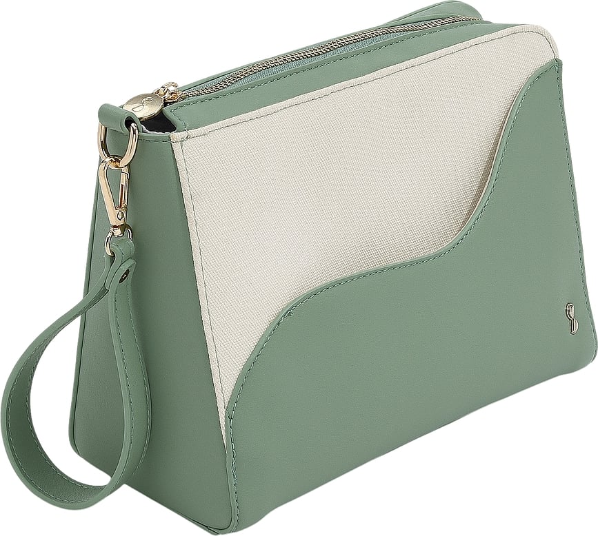 Neceseres con espejo Stackers Wave, crema y albaricoque