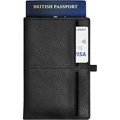 Etui na paszport i karty Stackers czarne