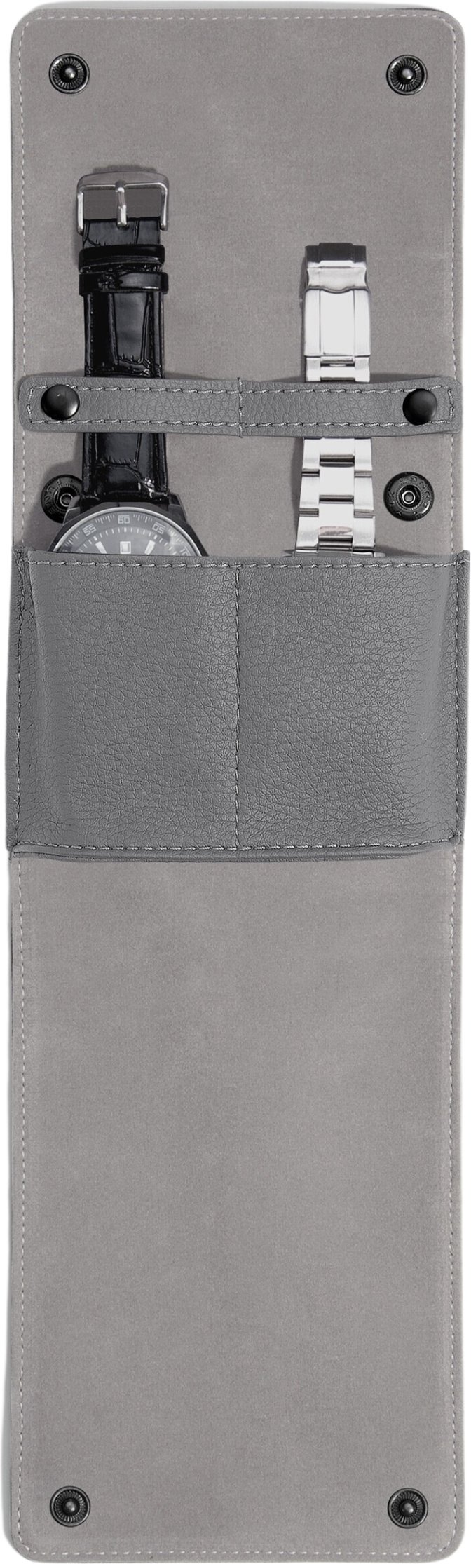 Etui na zegarki Stackers Pebble ciemnoszare podwójne