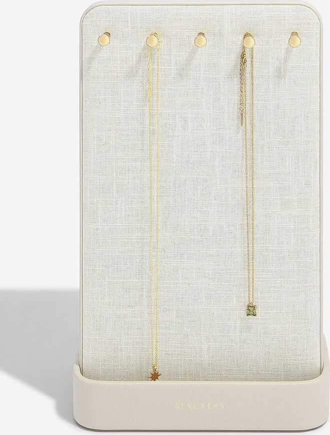 Expositor de Joyas de lino Stackers All-In-One, beige claro
