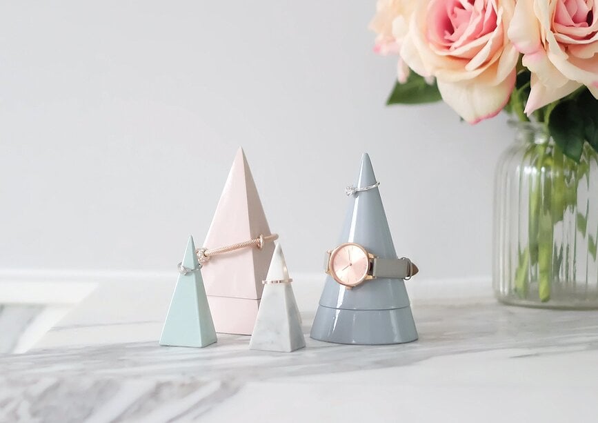 Soporte para joyas grande Pyramid, gris