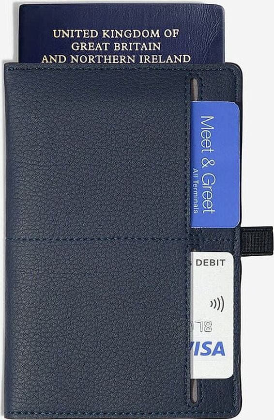 Funda para Pasaporte y Tarjetas Stackers Pebble, verde salvia