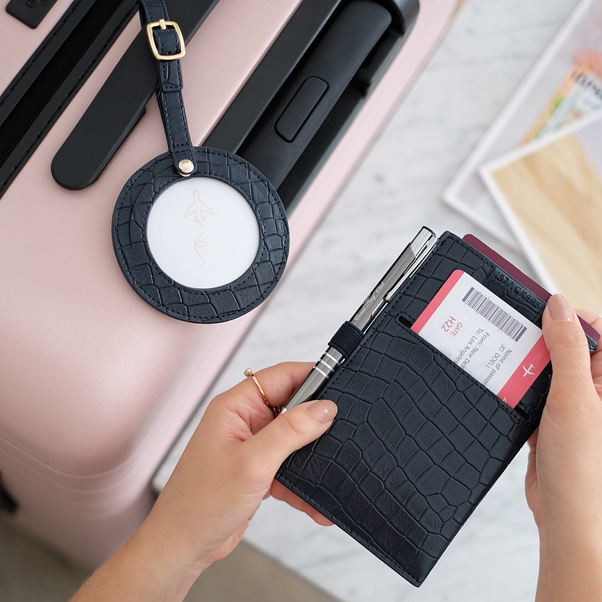 Funda para Pasaporte y Tarjetas Stackers, topo