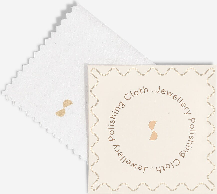 Paño para pulir joyas Stackers, beige