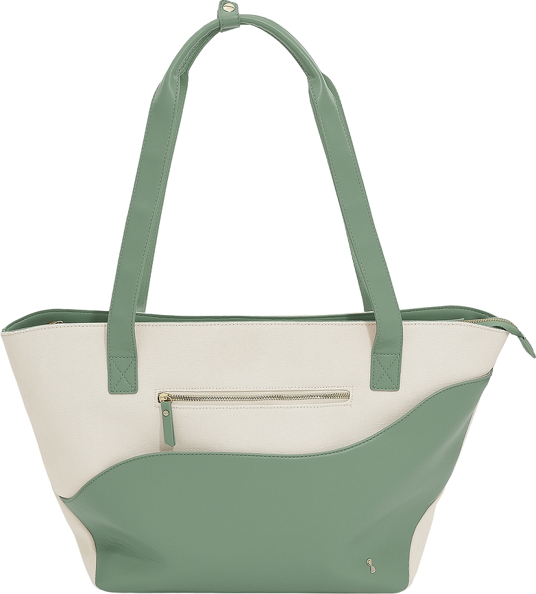 Geantă de damă Stackers Wave culoare verde-crem