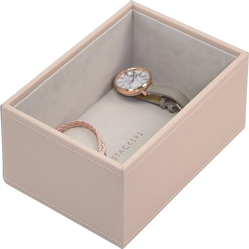 Joyero abierto Stackers, mini, rosa claro