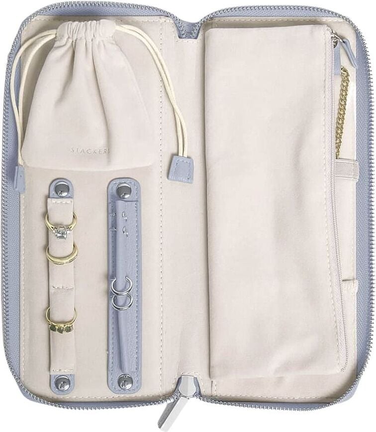 Joyero de Viaje con ranuras para anillos Stackers, color lavanda