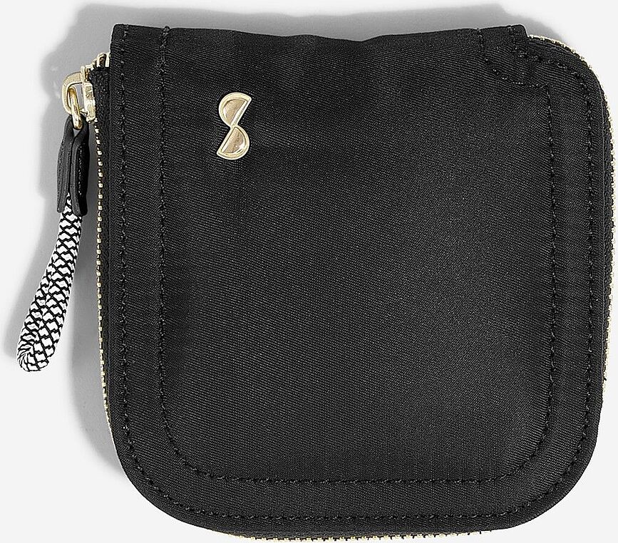 Estuche de viaje para joyas de nailon Stackers, pequeño, verde, con compartimento para anillos