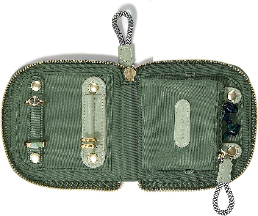 Joyero de viaje de nailon Stackers, pequeño, con compartimento para anillos