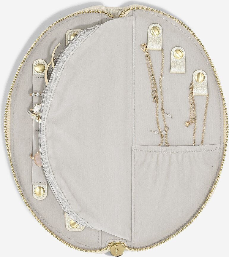 Joyero de viaje Stackers Crescent, nacarado