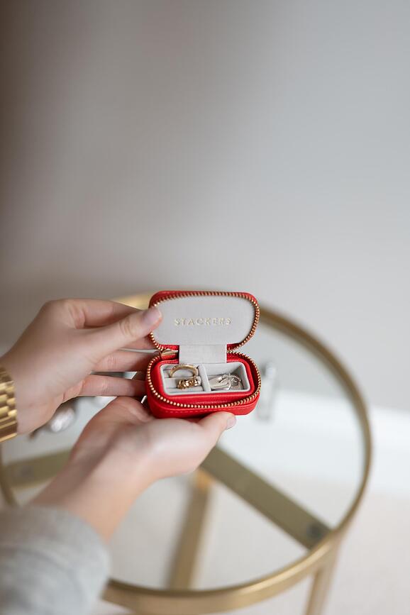 Joyero de viaje pequeño Stackers Travel, color lavanda