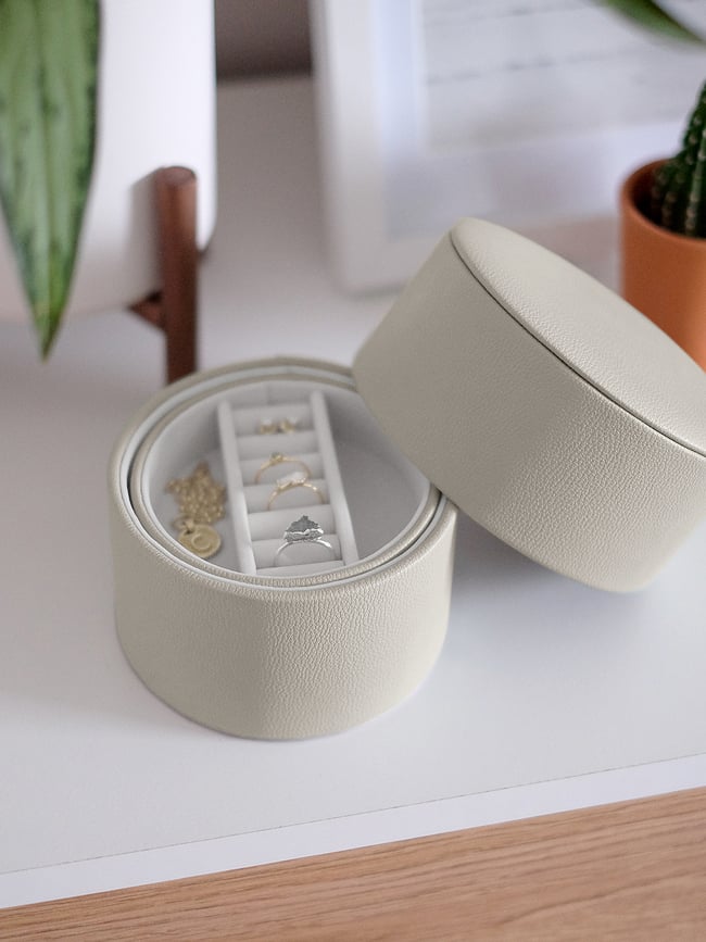 Joyero apilable Stackers Pod, doble, beige claro