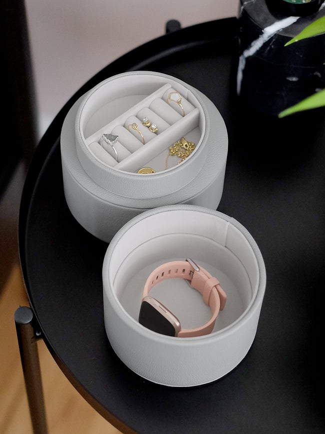 Joyero apilable Stackers Pod, doble, beige claro