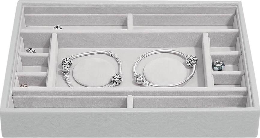 Joyero para charms con compartimentos Stackers, gris piedra