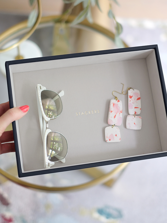 Joyero Stackers, clásico abierto, topo