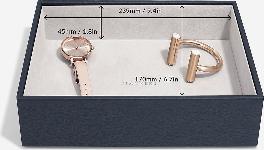 Joyero Stackers, clásico abierto, topo