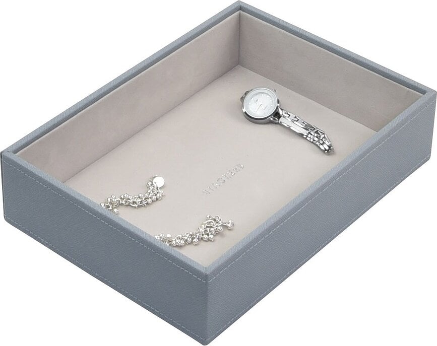 Joyero Stackers Classic abierto, azul grisáceo