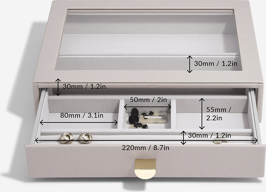 Joyero Stackers Classic, con 3 cajones, rosa