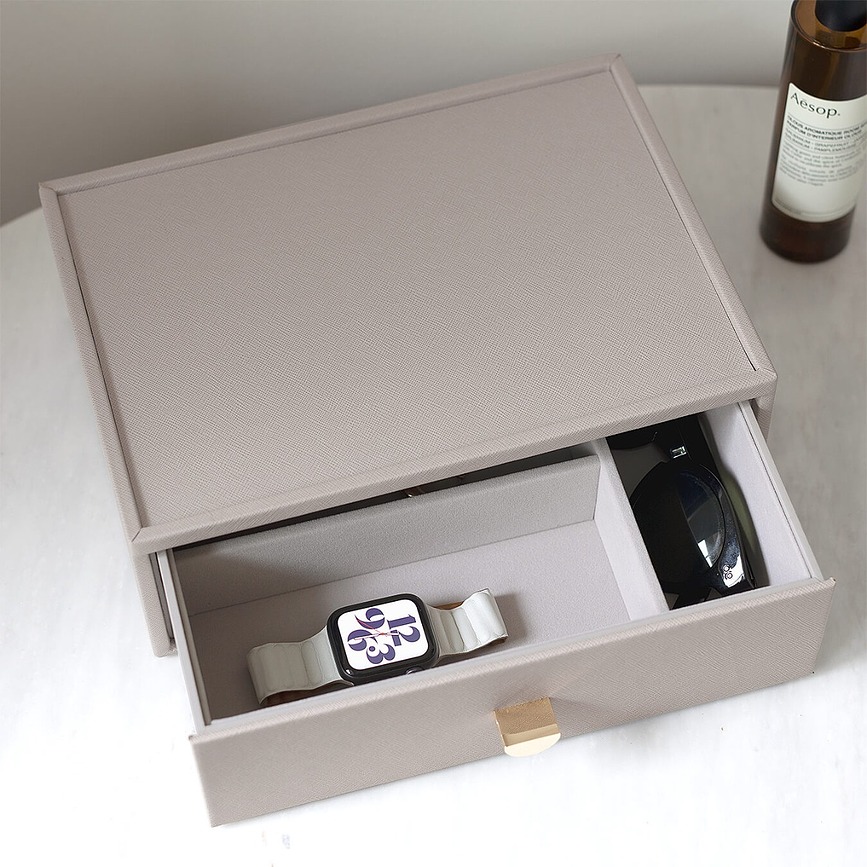 Joyero con cajón Stackers Classic, rosa