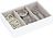 Joyero Stackers Classic de 3 compartimentos, blanco y beige