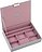 Joyero Stackers Classic, gris y rosa, con tapa