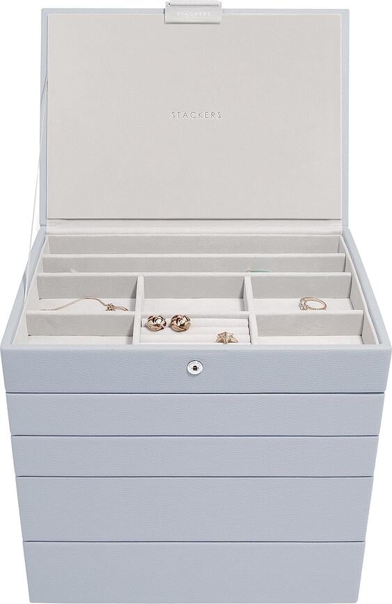 Joyero Stackers Classic, lavanda, Set de 5 piezas