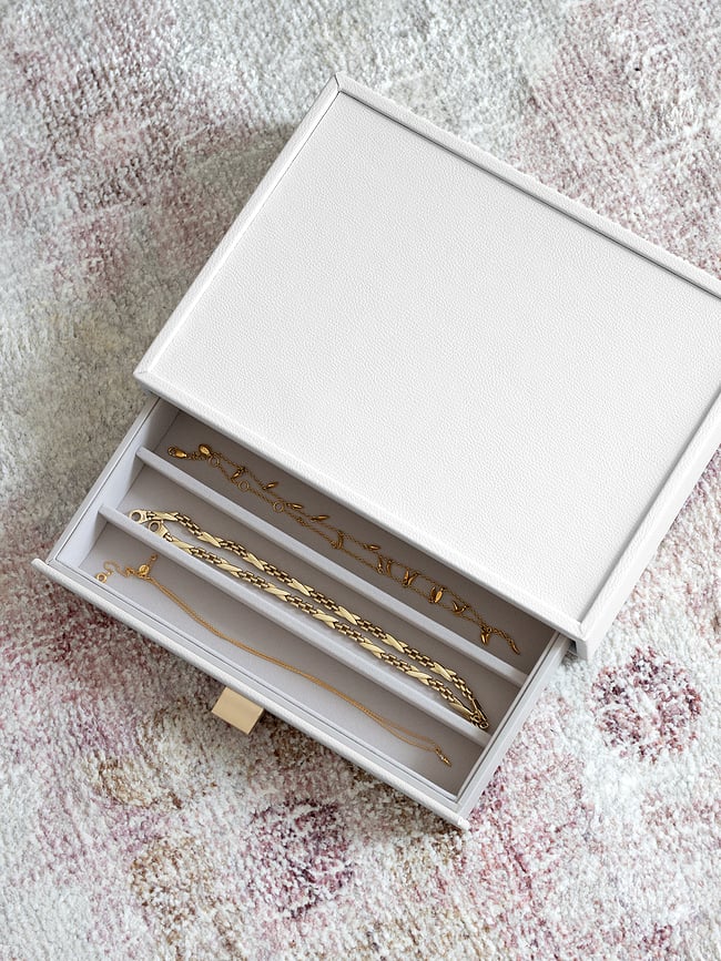 Joyero Stackers Classic, con cajón, para collares, topo