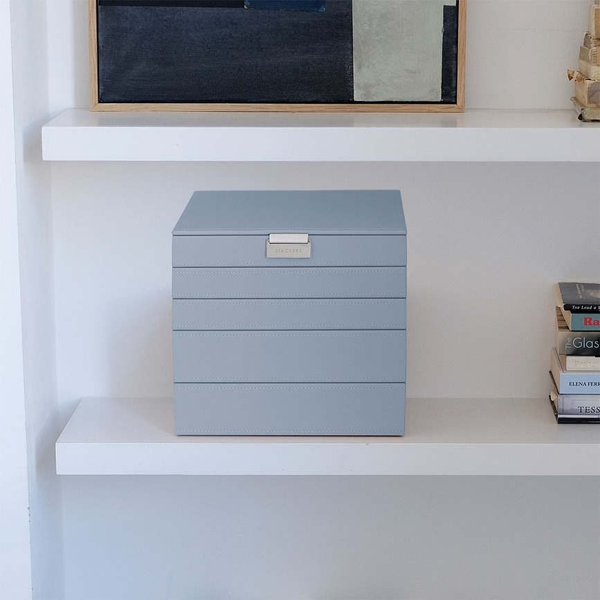 Joyero modular Stackers Classic, color topo, Set de 5 piezas