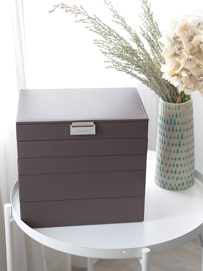 Joyero modular Stackers Classic, color topo, Set de 5 piezas