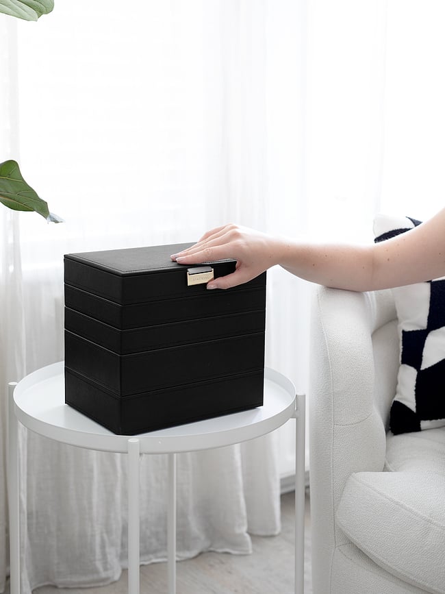 Joyero modular Stackers Classic, color topo, Set de 5 piezas