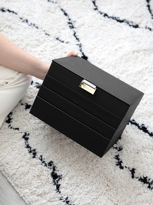 Joyero cuádruple Stackers Classic, color topo