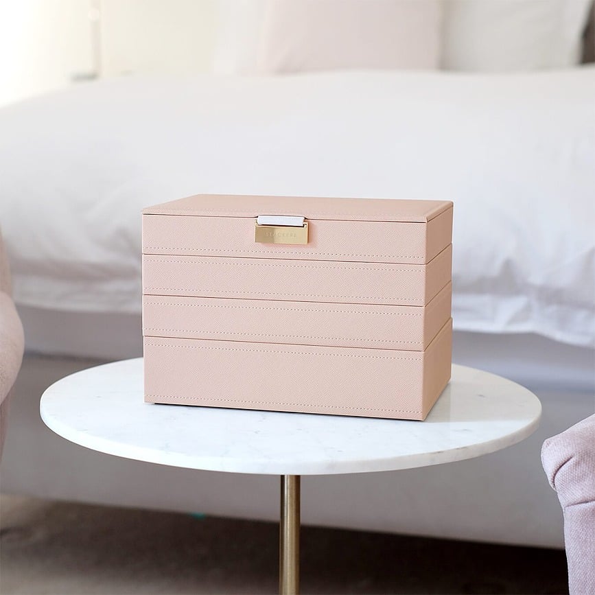 Joyero cuádruple Stackers Classic, color topo