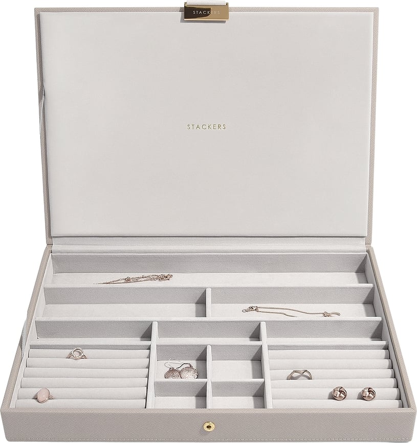 Joyero Stackers supersize, de 3 cajones, topo