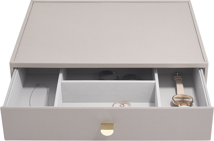 Joyero Stackers supersize, de 3 cajones, topo