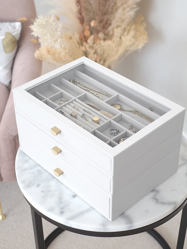 Joyero supersize Stackers, con 3 cajones, topo