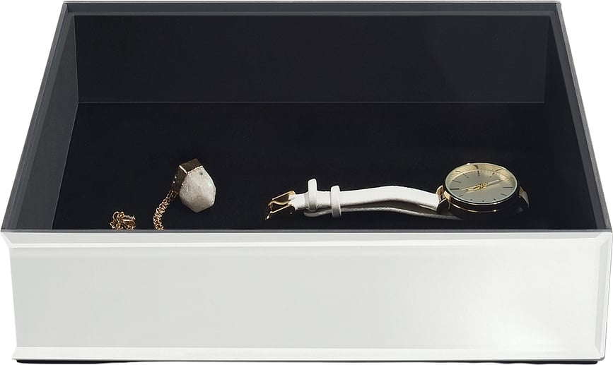 Joyero de cristal Stackers Ombre, triple, gris grafito