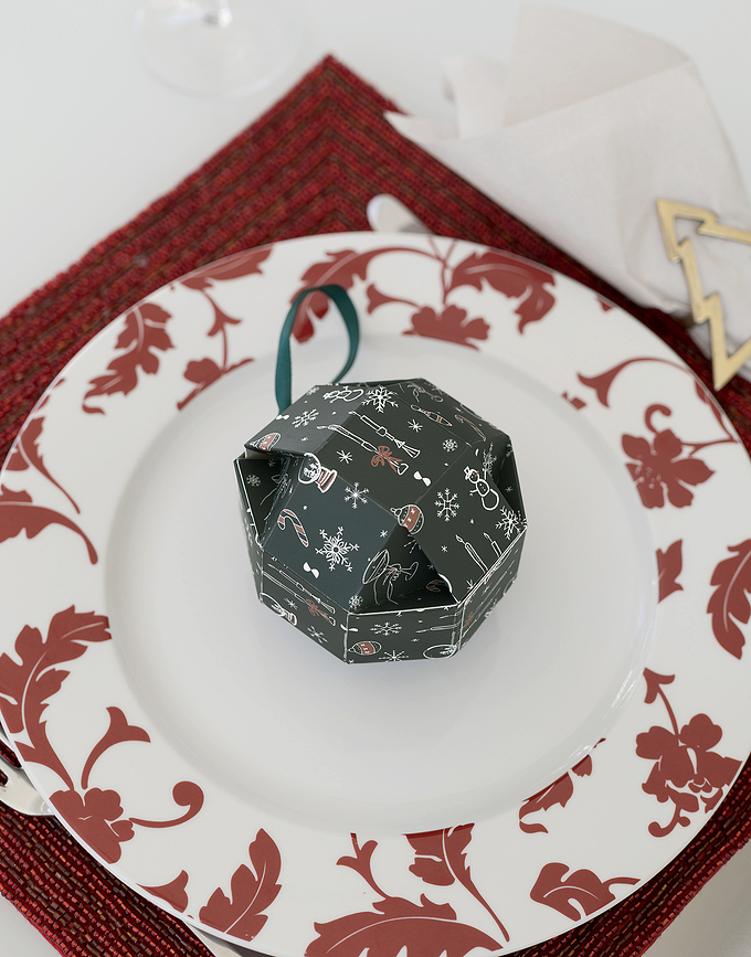 Llavero Stackers Nano in Bauble, gris, con embalaje de regalo