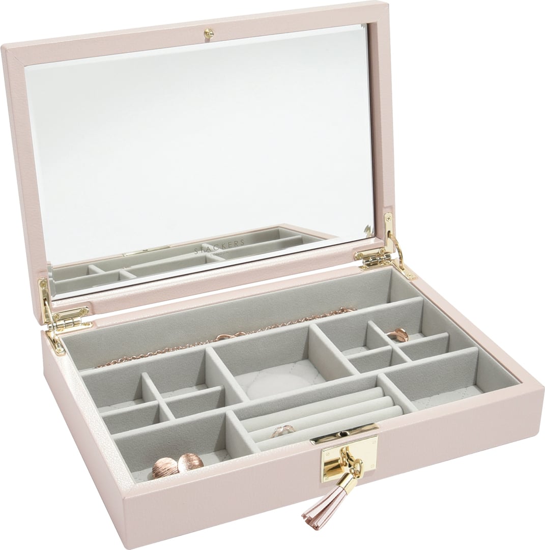 Loves Luxury Schmuckkästchen hellrosa mit Deckel und Spiegel