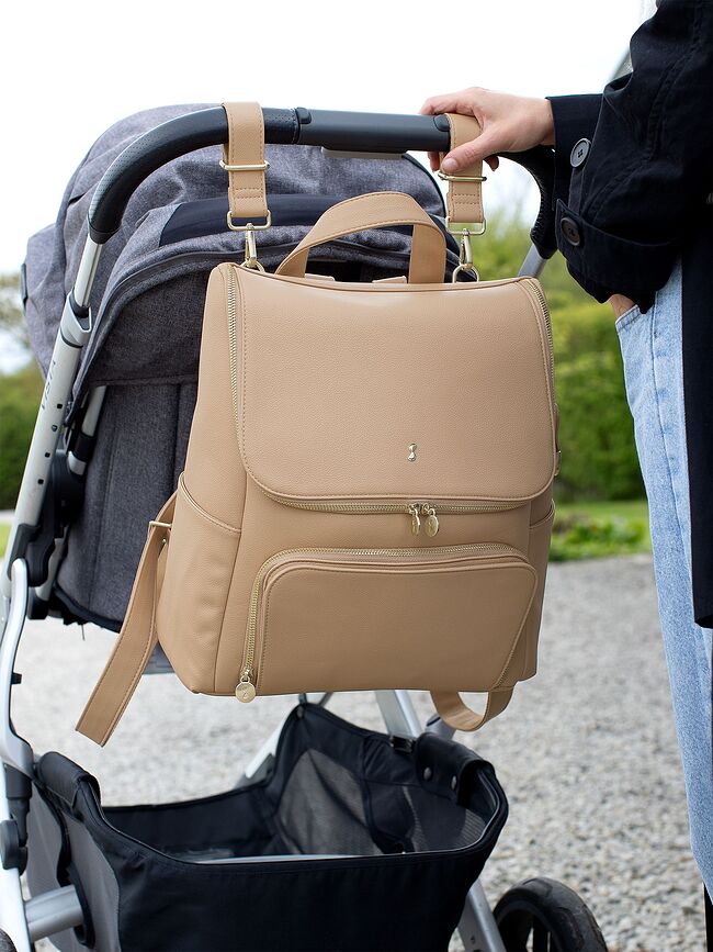 Mochila con cambiador Stackers, color camel